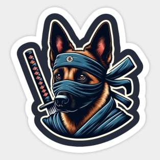 Belgian Malinois ninja Sticker